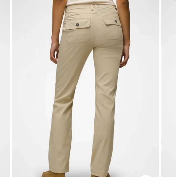 PrAna Women’s Stretch Zion Mid Rise Pant Tan Roll Up Hiking Outdoor Size 8 - Picture 2 of 12